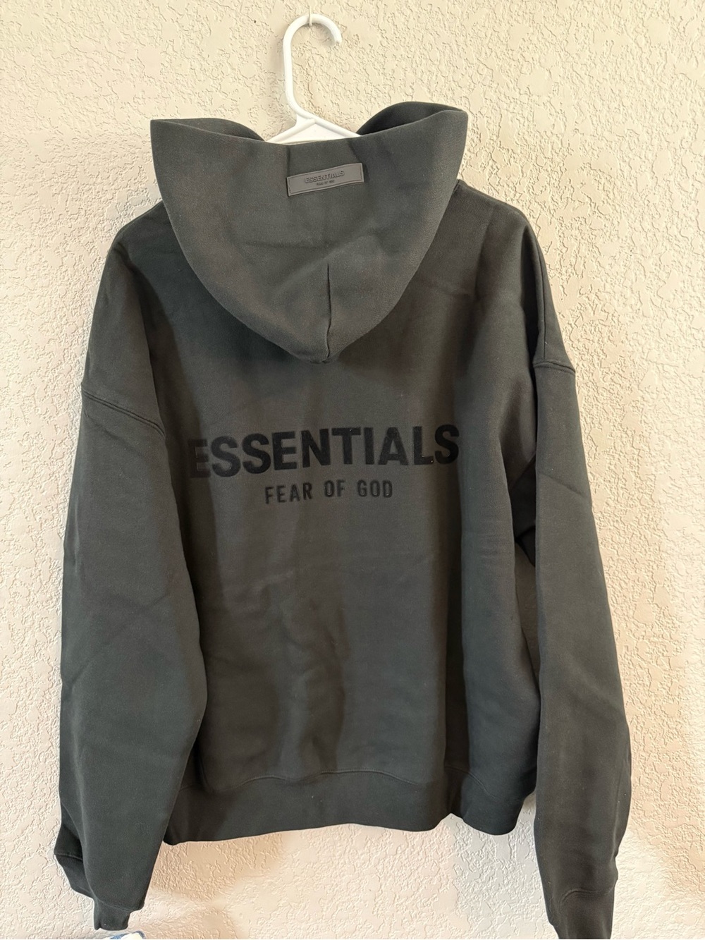 ESSENTIALS Black Pullover Hoodie - Picture 2 of 4